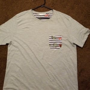 Denim&flower t-shirt